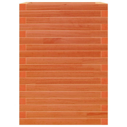 Fioriera Giardino Marrone Cera 50x50x68,5cm Legno Massello Pino
