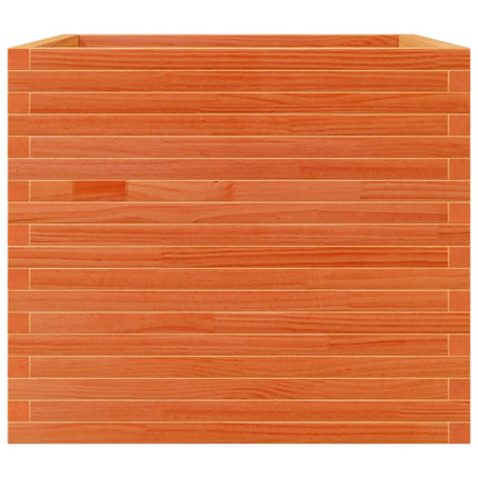 Fioriera Giardino Marrone Cera 80x80x68,5cm Legno Massello Pino