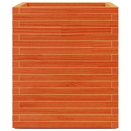 Fioriera Giardino Marrone Cera 60x60x72,5cm Legno Massello Pino