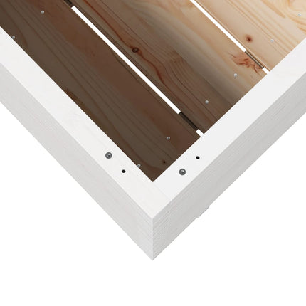 Fioriera da Giardino Bianca 90x40x72,5cm Legno Massello di Pino