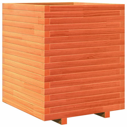 Fioriera Giardino Marrone Cera 60x60x72 cm Legno Massello Pino