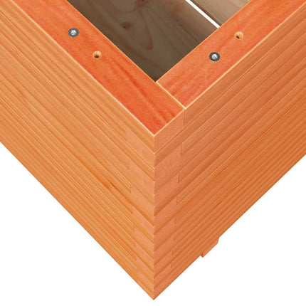 Fioriera Giardino Marrone Cera 70x70x72 cm Legno Massello Pino