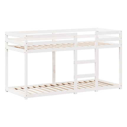 Letto a Castello senza Materasso Bianco 90x190cm Massello Pino