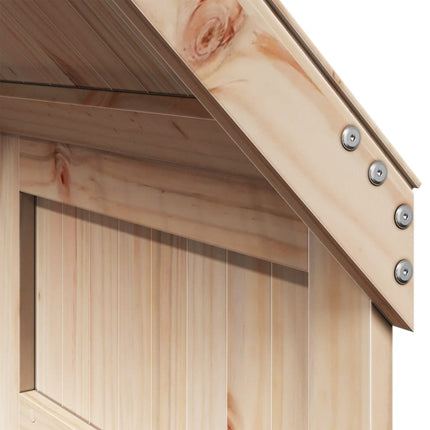 Letto a Soppalco con Tetto 90x190 cm Legno Massello di Pino