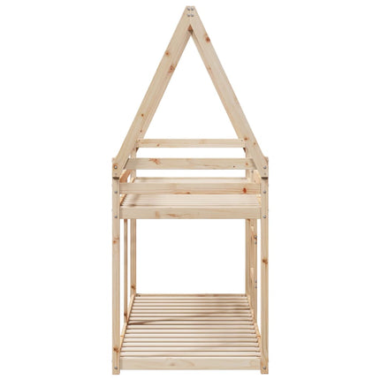 Letto a Castello senza Materasso 90x190 cm Legno di Pino