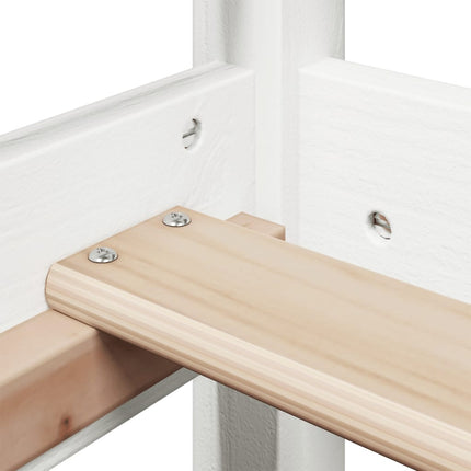 Giroletto con Tetto Bianco 80x200 cm Legno Massello Pino