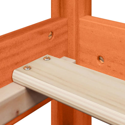 Giroletto con Tetto Marrone Cera 75x190 cm in Legno di Pino