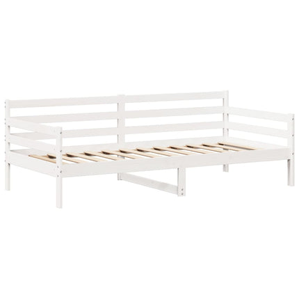 Dormeuse con Tetto 90x200 cm Bianco in Legno Massello di Pino
