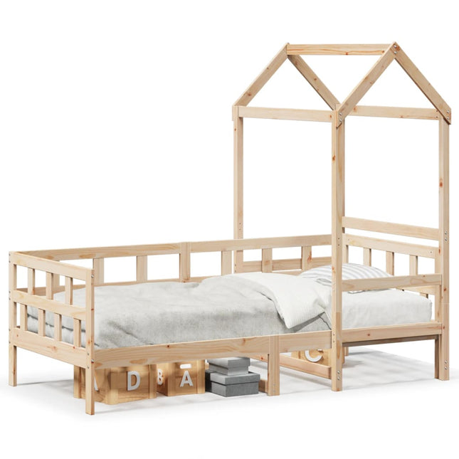 Dormeuse con Tetto 80x200 cm in Legno Massello di Pino