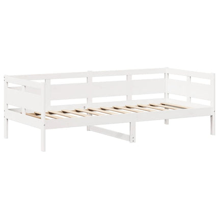Set Dormeuse e Panca con Tetto Bianco 90x200cm Massello Pino