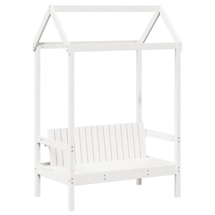 Set Dormeuse e Panca con Tetto Bianco 90x190cm Massello Pino