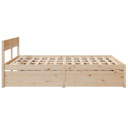 Letto senza Materasso 180x200 cm in Legno Massello di Pino