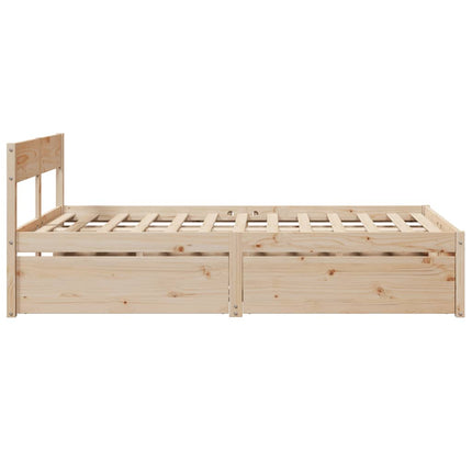Letto senza Materasso 140x190 cm in Legno Massello di Pino