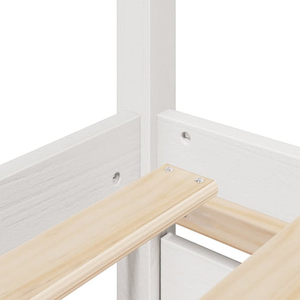 Letto senza Materasso Bianco 140x190 cm Legno Massello di Pino