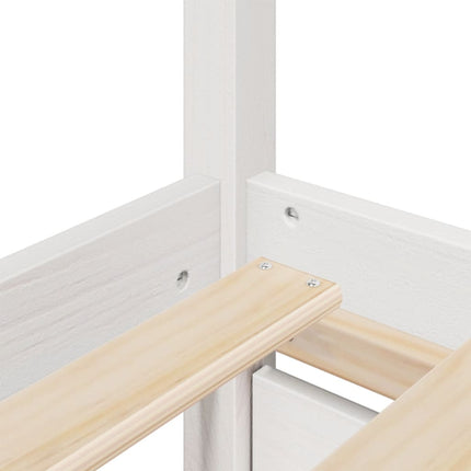 Letto senza Materasso Bianco 135x190 cm Legno Massello di Pino