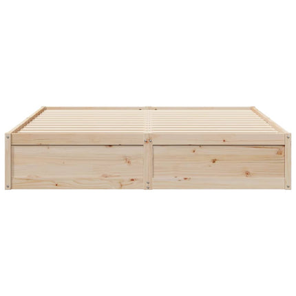 Letto senza Materasso 200x200 cm in Legno Massello di Pino