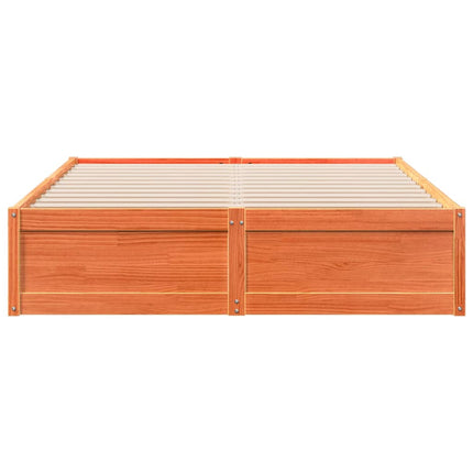 Letto senza Materasso Marrone Cera 160x200 cm in Legno di Pino