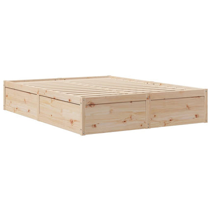 Letto senza Materasso 140x200 cm in Legno Massello di Pino
