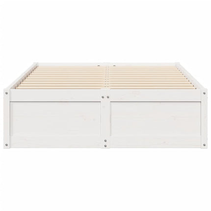 Letto senza Materasso Bianco 120x190 cm Legno Massello di Pino