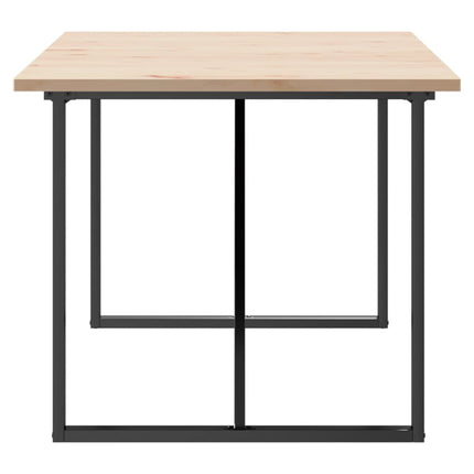 Tavolo da Pranzo Telaio a O 180x90x75,5 cm Legno Pino e Acciaio