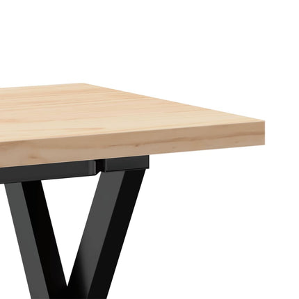 Tavolino Salotto Telaio a X 110x40x45,5 cm Legno Pino e Acciaio
