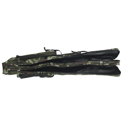 Borsa per Canna da Pesca Verde Mimetico 150 cm Tessuto Oxford