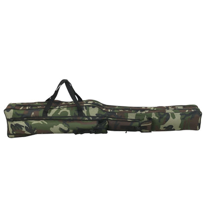 Borsa per Canna da Pesca Verde Mimetico 160 cm Tessuto Oxford