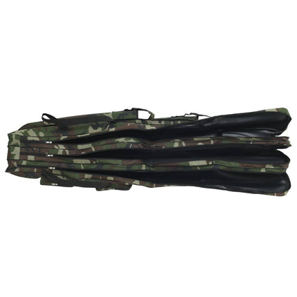 Borsa per Canna da Pesca Verde Mimetico 150 cm Tessuto Oxford