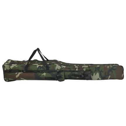 Borsa per Canna da Pesca Verde Mimetico 150 cm Tessuto Oxford