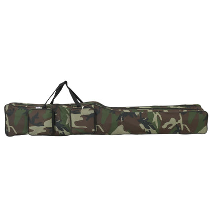 Borsa per Canna da Pesca Verde Mimetico 160 cm Tessuto Oxford