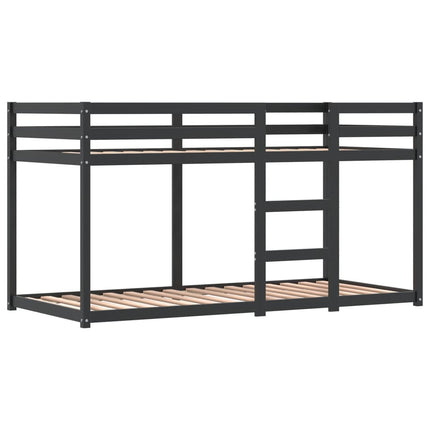 Letto a Castello senza Materasso Bianco e Nero 90x190cm in Pino