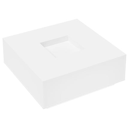 Tavolino da Salotto Bianco 100x100x40 cm in Legno Multistrato