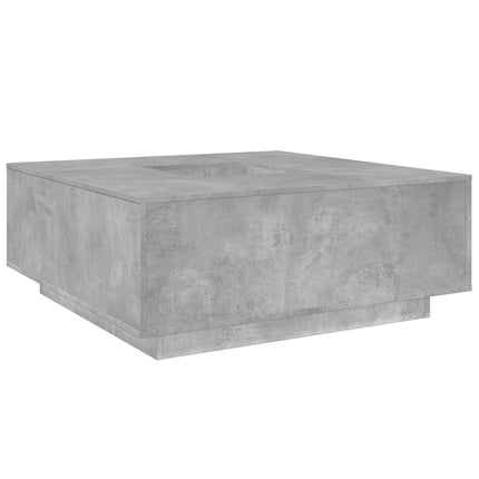 Tavolino Salotto Grigio Cemento 100x100x40 cm Legno Multistrato