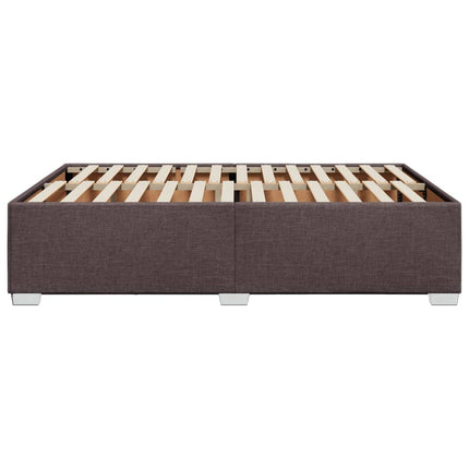 Giroletto senza Materasso Marrone Scuro 140x200 cm Tessuto