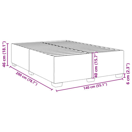 Giroletto senza Materasso Tortora 140x200 cm in Tessuto