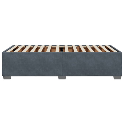 Giroletto senza Materasso Grigio Scuro 80x200 cm Velluto