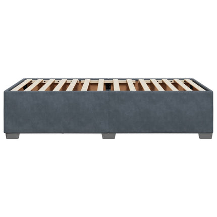 Giroletto senza Materasso Grigio Scuro 90x190 cm Velluto