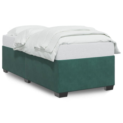 Giroletto senza Materasso Verde Scuro 90x190 cm in Velluto