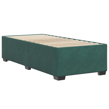 Giroletto senza Materasso Verde Scuro 90x200 cm in Velluto