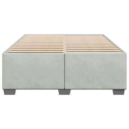Giroletto senza Materasso Grigio Chiaro 160x200 cm Velluto