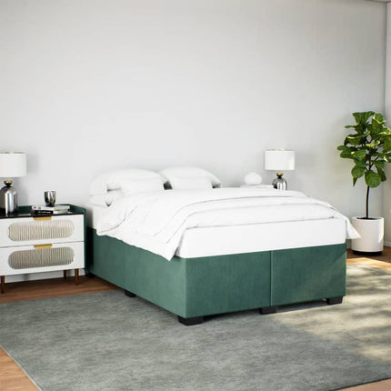 Giroletto senza Materasso Verde Scuro 160x200 cm in Velluto