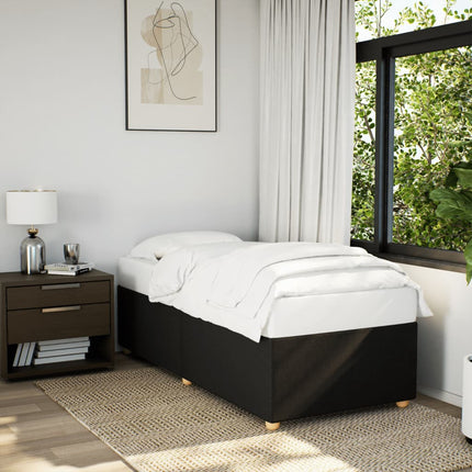 Giroletto senza Materasso Nero 90x190 cm in Tessuto
