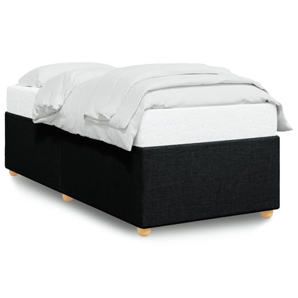 Giroletto senza Materasso Nero 90x200 cm in Tessuto