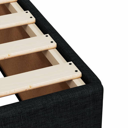 Giroletto senza Materasso Nero 90x200 cm in Tessuto