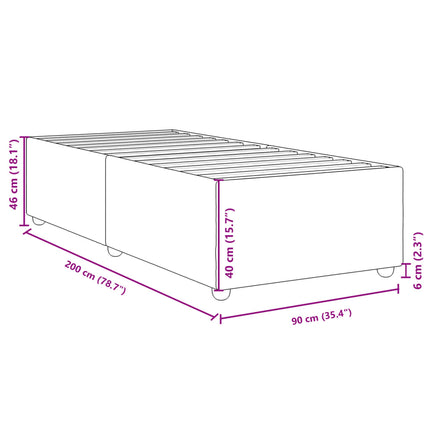 Giroletto senza Materasso Blu 90x200 cm in Tessuto