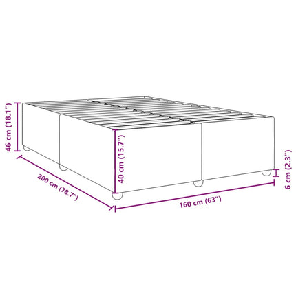 Giroletto senza Materasso Crema 160x200 cm in Tessuto