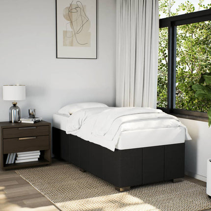 Giroletto senza Materasso Nero 90x190 cm in Tessuto