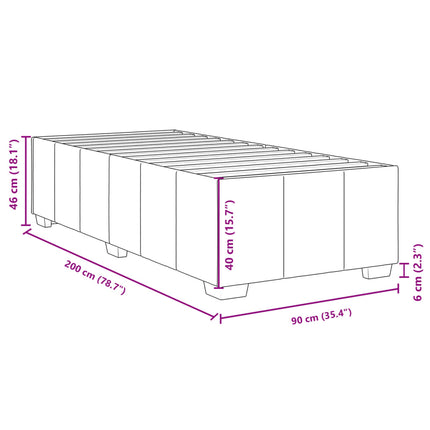 Giroletto senza Materasso Blu 90x200 cm in Tessuto