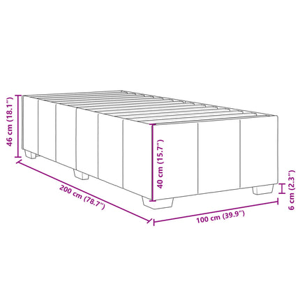 Giroletto senza Materasso Tortora 100x200 cm in Tessuto