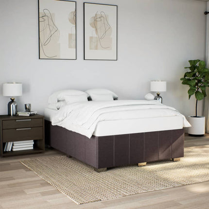 Giroletto senza Materasso Marrone Scuro 140x200 cm Tessuto